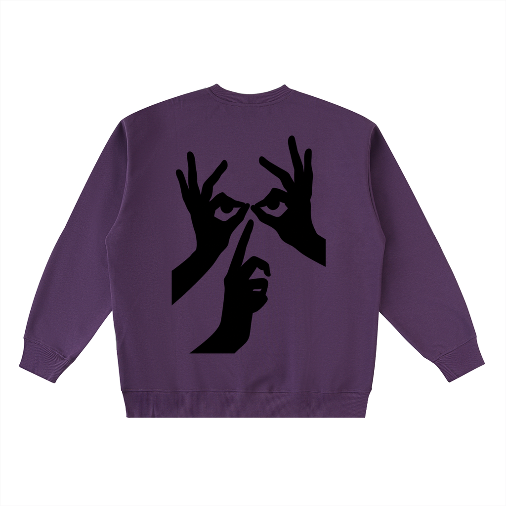 Sudadera blanca sin capucha Silent Signal | AroProject.