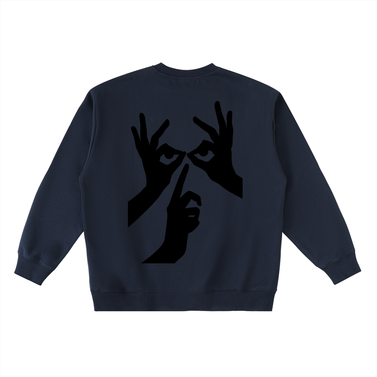 Sudadera blanca sin capucha Silent Signal | AroProject.