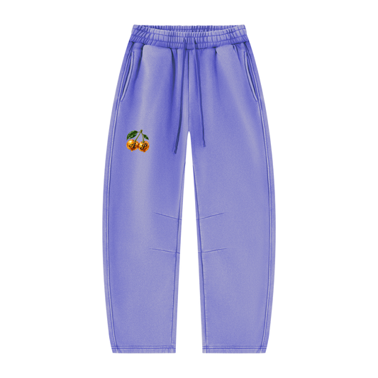 Unisex Vintage Wash Barrel Leg Fleece Sweatpants
