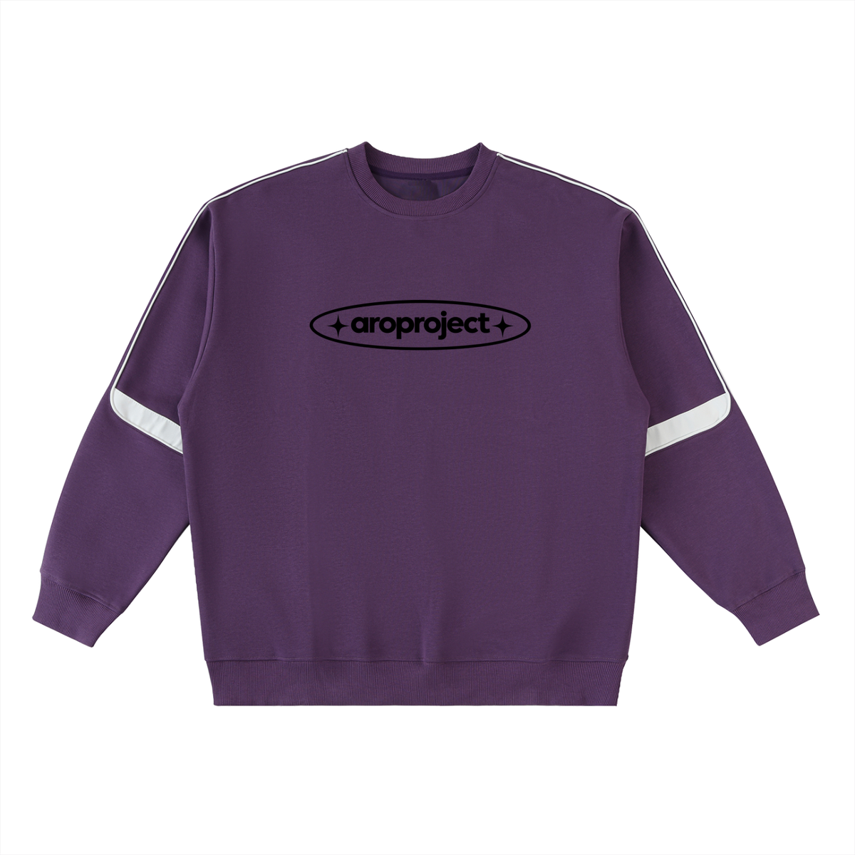 Sudadera blanca sin capucha Silent Signal | AroProject.