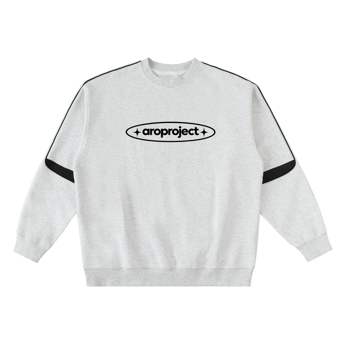 Sudadera blanca sin capucha Silent Signal | AroProject.