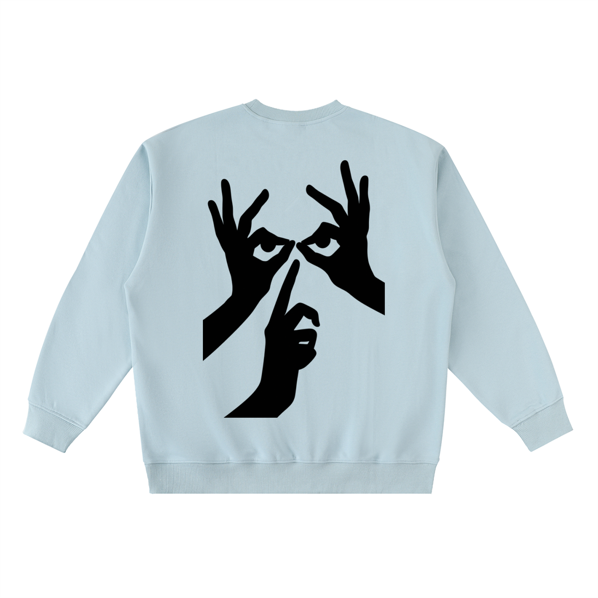 Sudadera blanca sin capucha Silent Signal | AroProject.