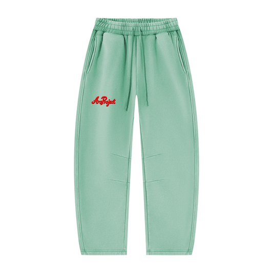 Unisex Vintage Wash Barrel Leg Fleece Sweatpants